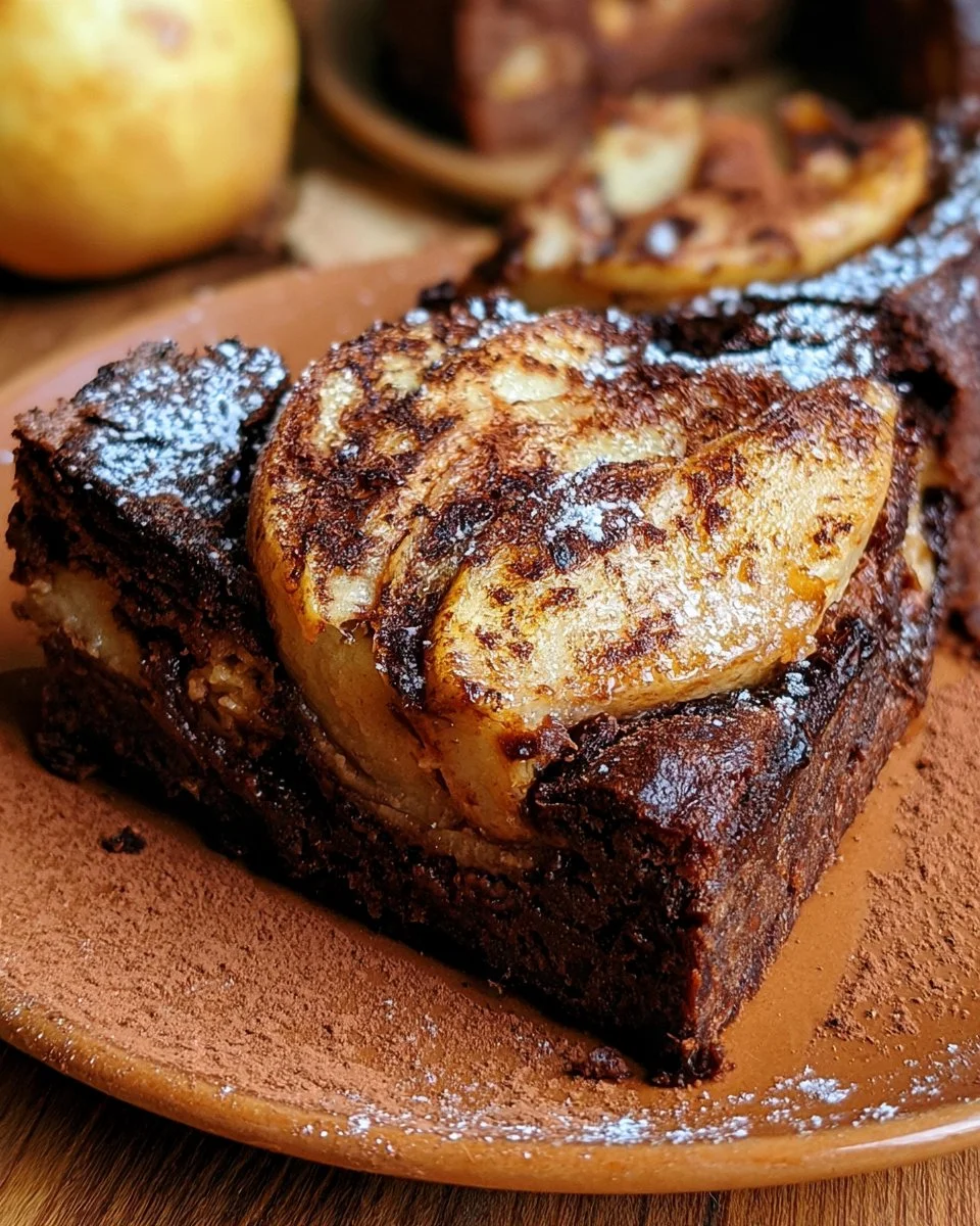 Tarte au chocolat et poires - Recette